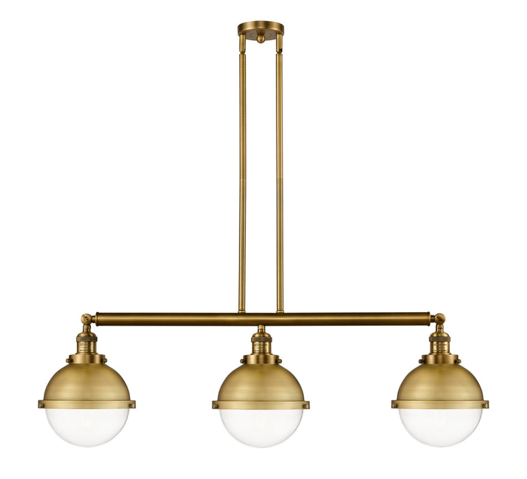 Innovations - 213-BB-HFS-82-BB - Three Light Island Pendant - Franklin Restoration - Brushed Brass