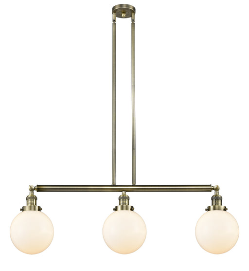 Innovations - 213-AB-G201-8 - Three Light Island Pendant - Franklin Restoration - Antique Brass