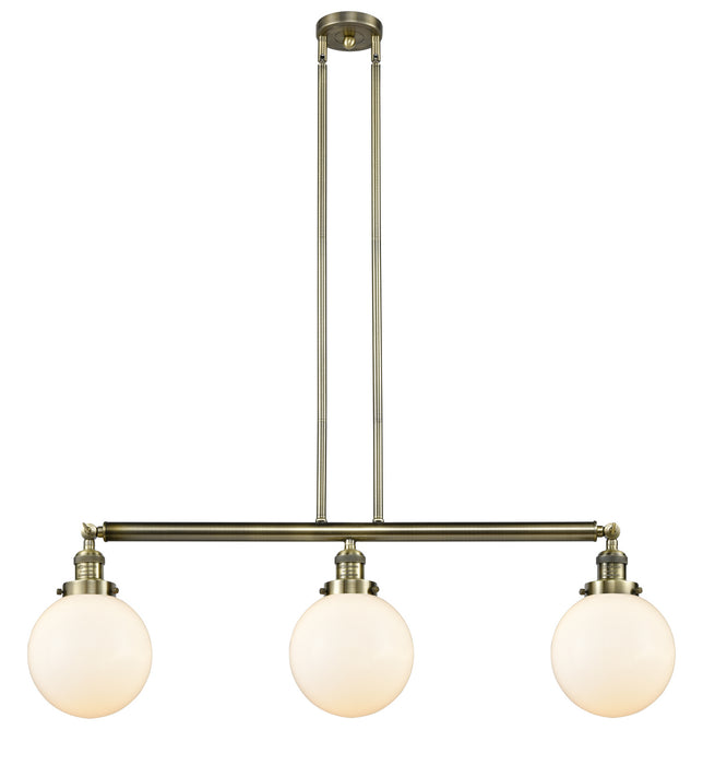 Innovations - 213-AB-G201-8-LED - LED Island Pendant - Franklin Restoration - Antique Brass