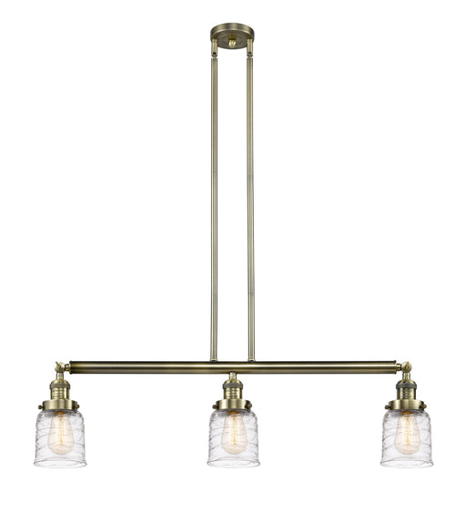 Innovations - 213-AB-G513 - Three Light Island Pendant - Franklin Restoration - Antique Brass