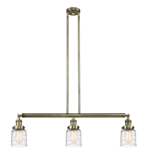 Innovations - 213-AB-G513 - Three Light Island Pendant - Franklin Restoration - Antique Brass