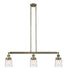 Innovations - 213-AB-G513 - Three Light Island Pendant - Franklin Restoration - Antique Brass