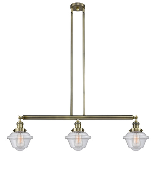 Innovations - 213-AB-G534 - Three Light Island Pendant - Franklin Restoration - Antique Brass