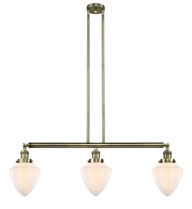 Innovations - 213-AB-G661-7 - Three Light Island Pendant - Franklin Restoration - Antique Brass