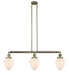 Innovations - 213-AB-G661-7 - Three Light Island Pendant - Franklin Restoration - Antique Brass