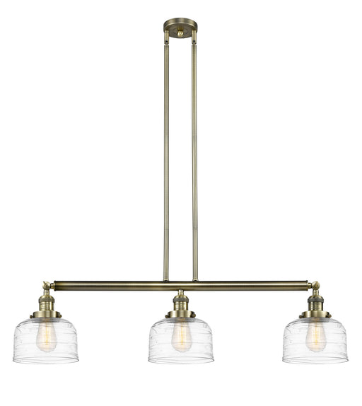 Innovations - 213-AB-G713 - Three Light Island Pendant - Franklin Restoration - Antique Brass