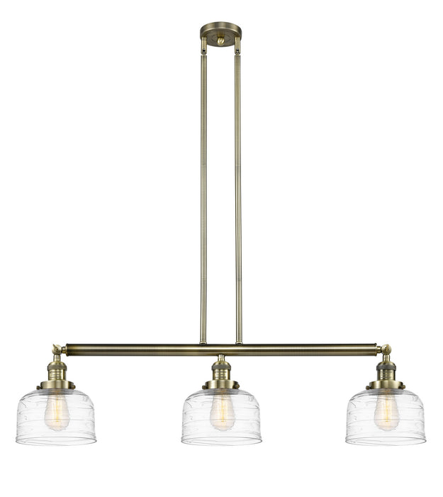 Innovations - 213-AB-G713 - Three Light Island Pendant - Franklin Restoration - Antique Brass