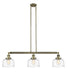 Innovations - 213-AB-G713 - Three Light Island Pendant - Franklin Restoration - Antique Brass