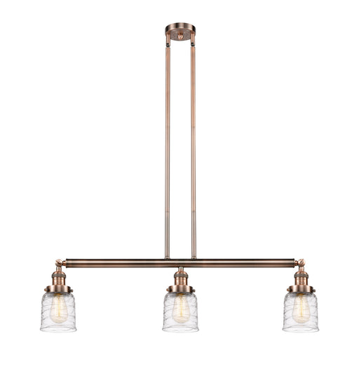 Innovations - 213-AC-G513 - Three Light Island Pendant - Franklin Restoration - Antique Copper