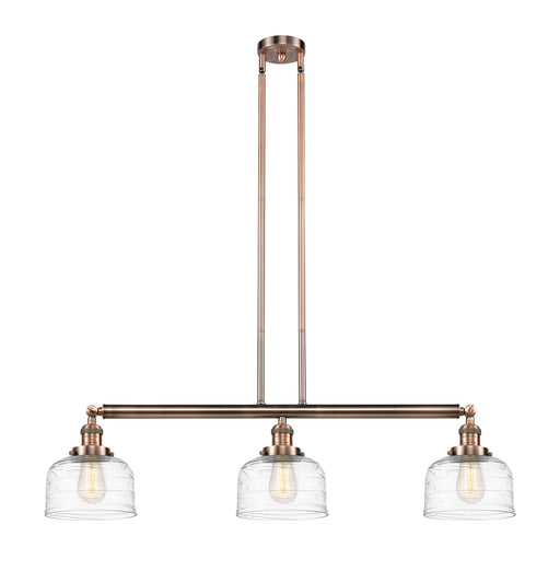 Innovations - 213-AC-G713 - Three Light Island Pendant - Franklin Restoration - Antique Copper