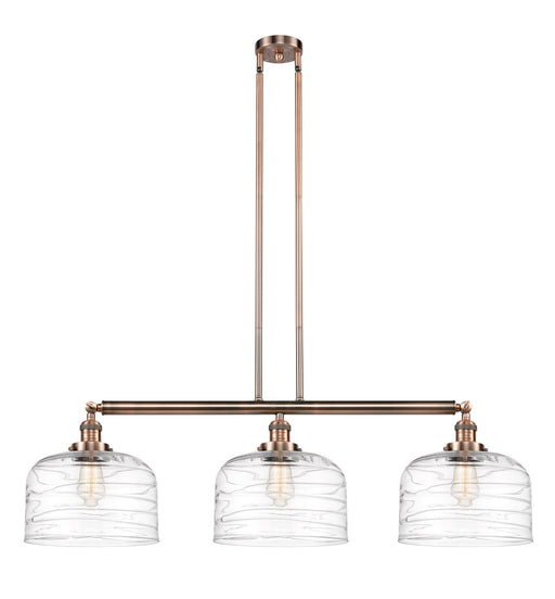 Innovations - 213-AC-G713-L - Three Light Island Pendant - Franklin Restoration - Antique Copper