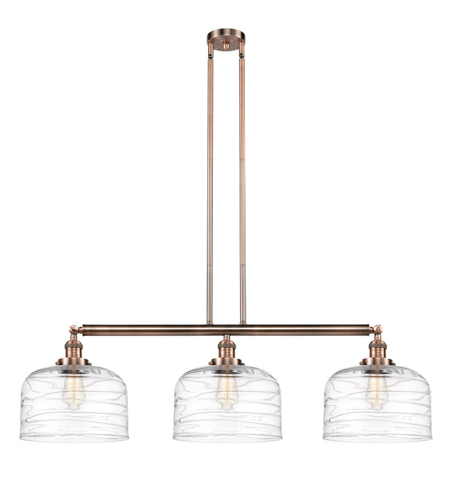 Innovations - 213-AC-G713-L - Three Light Island Pendant - Franklin Restoration - Antique Copper