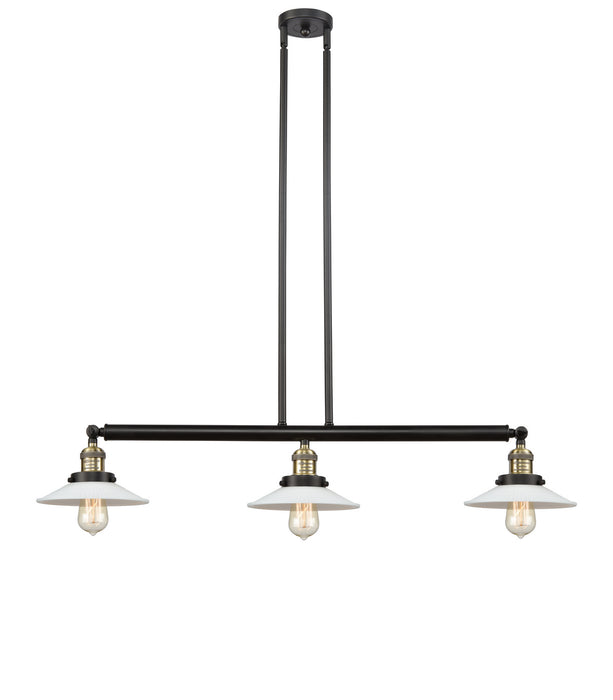 Innovations - 213-BAB-G1 - Three Light Island Pendant - Franklin Restoration - Black Antique Brass