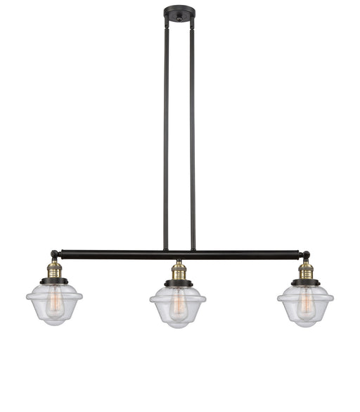 Innovations - 213-BAB-G534 - Three Light Island Pendant - Franklin Restoration - Black Antique Brass