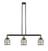 Innovations - 213-BAB-G58-CE - Three Light Island Pendant - Franklin Restoration - Black Antique Brass