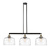 Innovations - 213-BAB-G713-L - Three Light Island Pendant - Franklin Restoration - Black Antique Brass