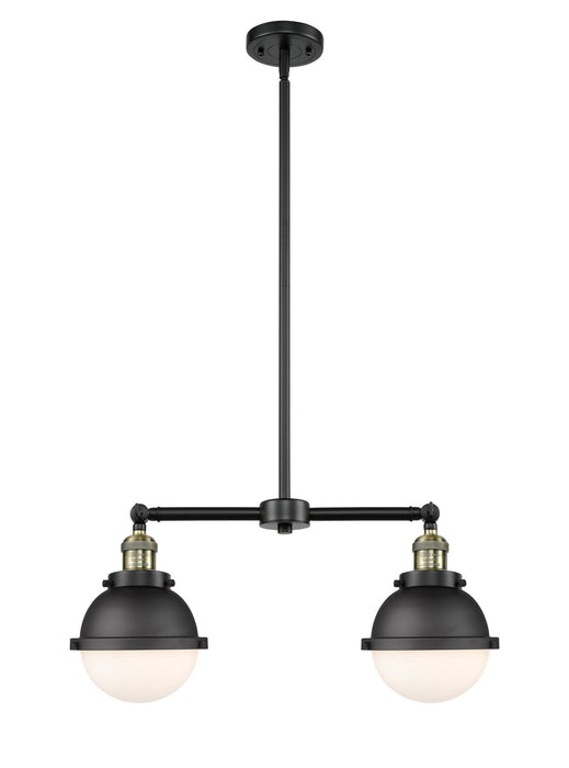 Innovations - 209-BAB-HFS-61-BK - Two Light Island Pendant - Franklin Restoration - Black Antique Brass