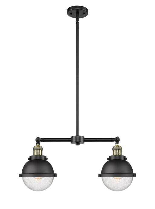 Innovations - 209-BAB-HFS-64-BK-LED - LED Island Pendant - Franklin Restoration - Black Antique Brass