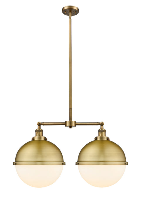 Innovations - 209-BB-HFS-121-BB - Two Light Island Pendant - Franklin Restoration - Brushed Brass