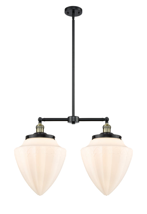 Innovations - 209-BAB-G661-12 - Two Light Island Pendant - Franklin Restoration - Black Antique Brass