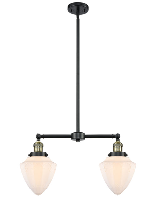 Innovations - 209-BAB-G661-7 - Two Light Island Pendant - Franklin Restoration - Black Antique Brass