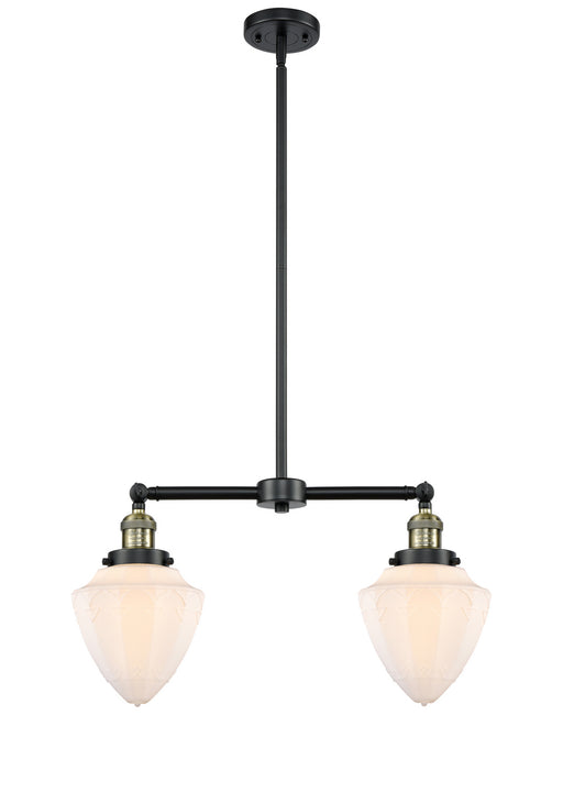 Innovations - 209-BAB-G661-7 - Two Light Island Pendant - Franklin Restoration - Black Antique Brass