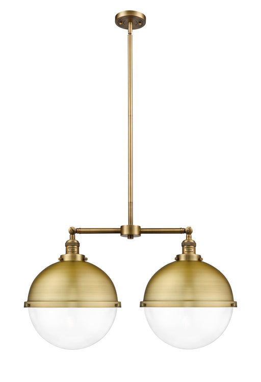 Innovations - 209-BB-HFS-122-BB - Two Light Island Pendant - Franklin Restoration - Brushed Brass