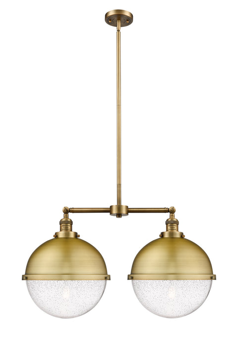 Innovations - 209-BB-HFS-124-BB - Two Light Island Pendant - Franklin Restoration - Brushed Brass