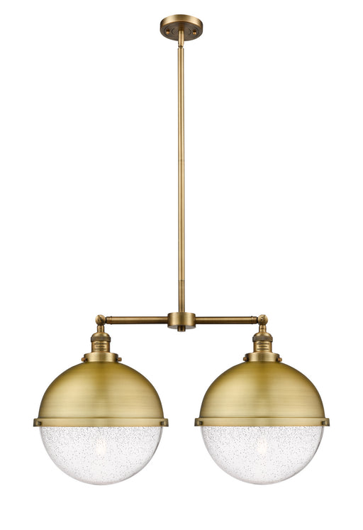 Innovations - 209-BB-HFS-124-BB - Two Light Island Pendant - Franklin Restoration - Brushed Brass