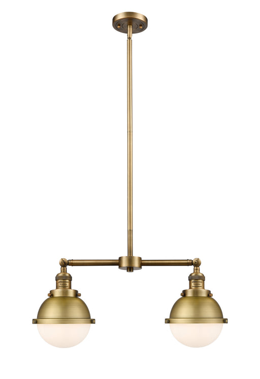 Innovations - 209-BB-HFS-61-BB - Two Light Island Pendant - Franklin Restoration - Brushed Brass