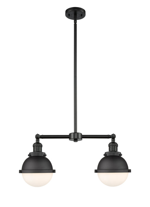 Innovations - 209-BK-HFS-61-BK - Two Light Island Pendant - Franklin Restoration - Matte Black