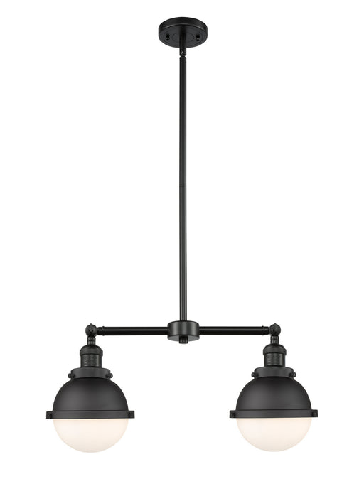 Innovations - 209-BK-HFS-61-BK - Two Light Island Pendant - Franklin Restoration - Matte Black