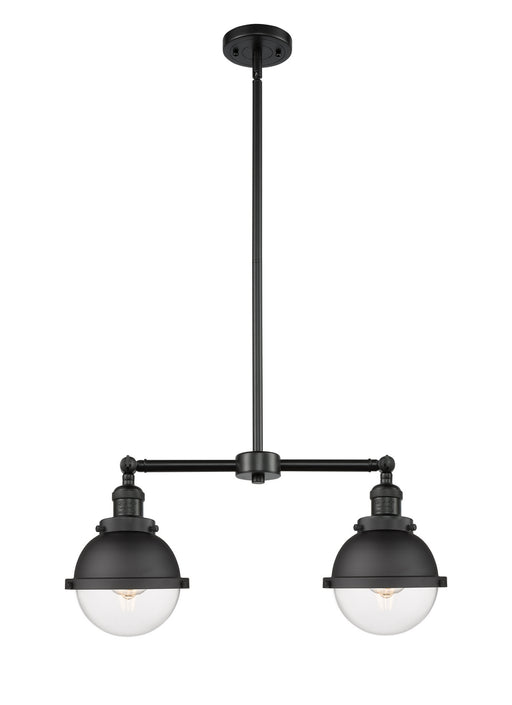 Innovations - 209-BK-HFS-62-BK - Two Light Island Pendant - Franklin Restoration - Matte Black