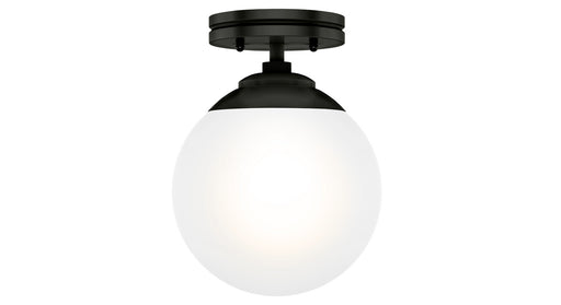 Hunter - 19872 - One Light Semi Flush Mount - Hepburn - Matte Black