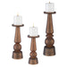 Uttermost - 18045 - Candleholders, S/3 - Cassiopeia - Matte Butter Rum Glass