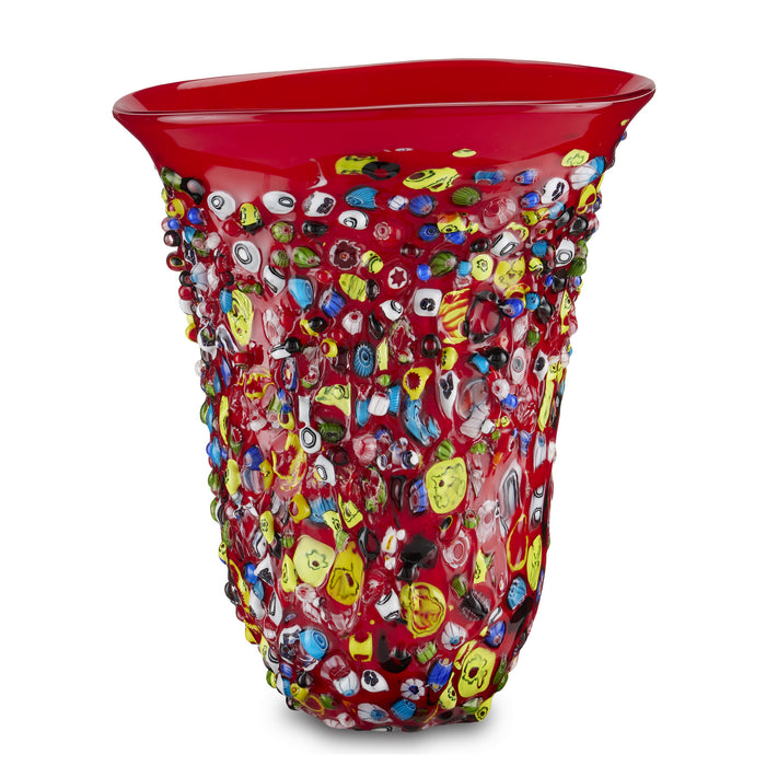 Currey and Company - 1200-0560 - Vase - Red/Multicolor