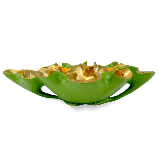 Currey and Company - 1200-0621 - Bowl - Green/Polished Gold
