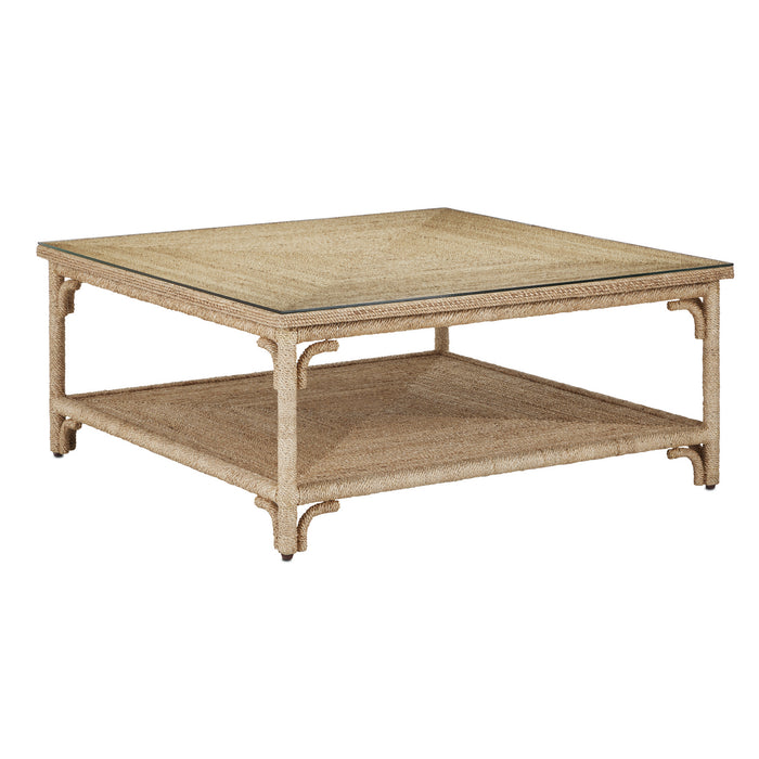 Currey and Company - 3000-0219 - Cocktail Table - Natural/Clear