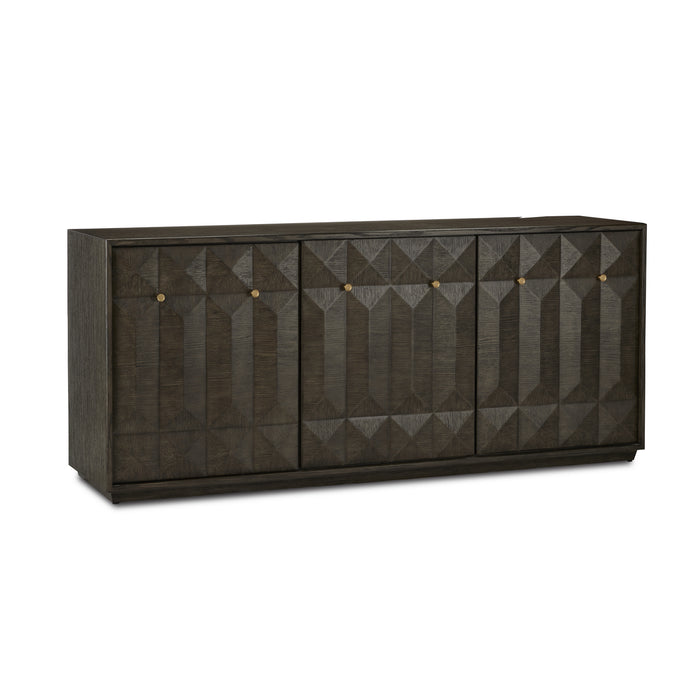 Currey and Company - 3000-0227 - Credenza - Dove Gray/Polished Brass