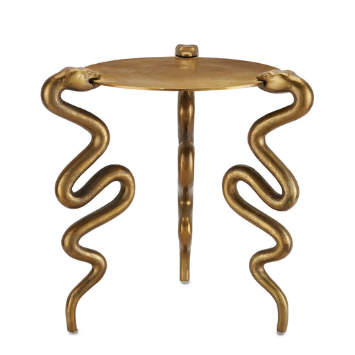 Currey and Company - 4000-0140 - Accent Table - Antique Brass