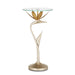 Currey and Company - 4000-0147 - Accent Table - Contemporary Silver Leaf/Contemporary Gold Leaf/Clear