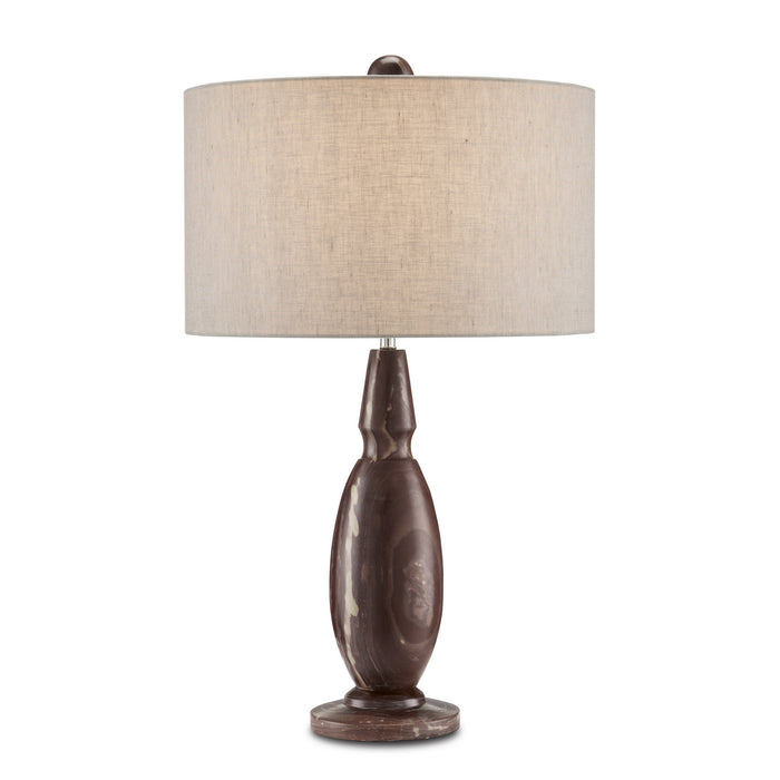 Currey and Company - 6000-0827 - One Light Table Lamp - Natural/Polished Nickel