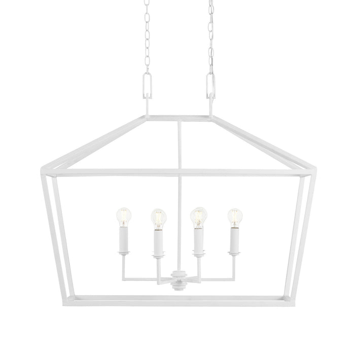 Currey and Company - 9000-0979 - Six Light Chandelier - Gesso White