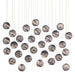 Currey and Company - 9000-1010 - 30 Light Pendant - Blue Marbeled/Silver