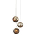 Currey and Company - 9000-1013 - Three Light Pendant - Antique Silver/Antique Gold/Matte Charcoal/Silver