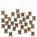 Currey and Company - 9000-1045 - 30 Light Pendant - Brown/Black/Silver
