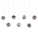 Currey and Company - 9000-1068 - Seven Light Pendant - Blue Marbeled/Silver