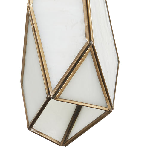Currey and Company - 9000-1072 - Seven Light Pendant - White/Antique Brass/Silver