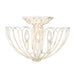 Golden - 7862-SF VPW - Four Light Semi-Flush Mount - Marguerite - Vintage Parisian White