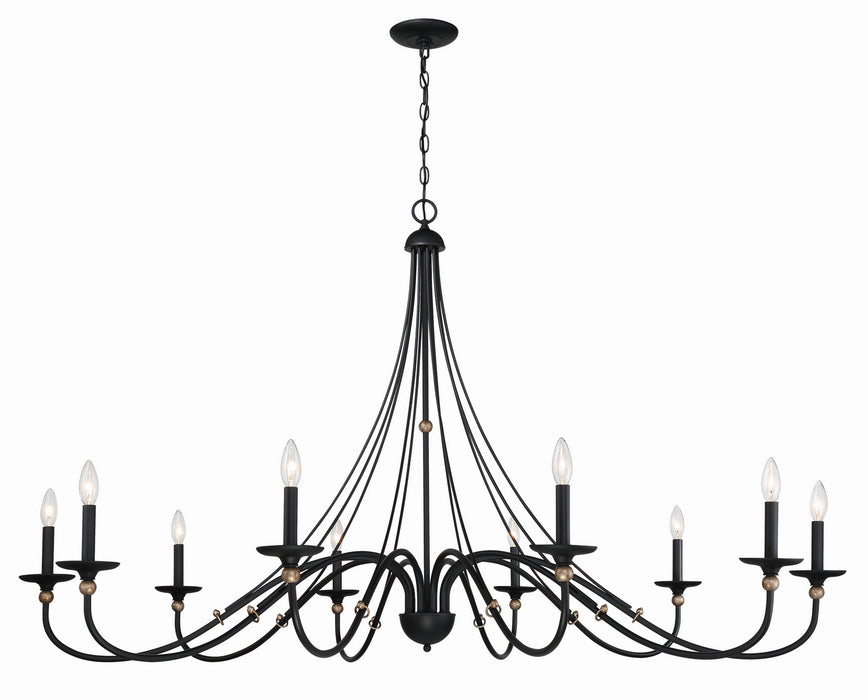 Minka-Lavery - 1038-677 - Ten Light Chandelier - Westchester County - Sand Coal With Skyline Gold Le